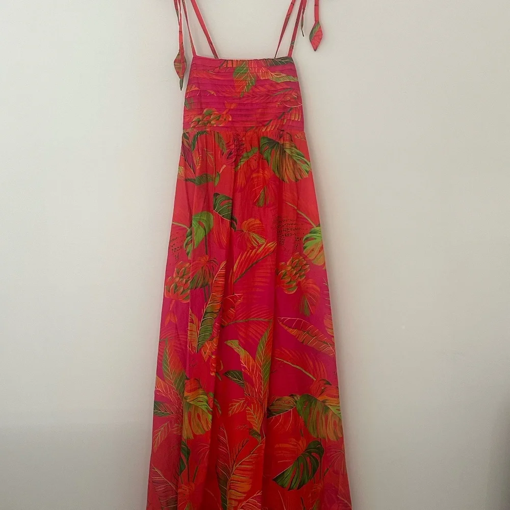 Farm Rio Orange Ombre Forest Maxi Dress - Picture 7 of 7